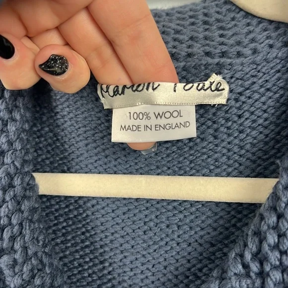 Marion Foale Knitwear 100% wool made in England knit cardigan sweater